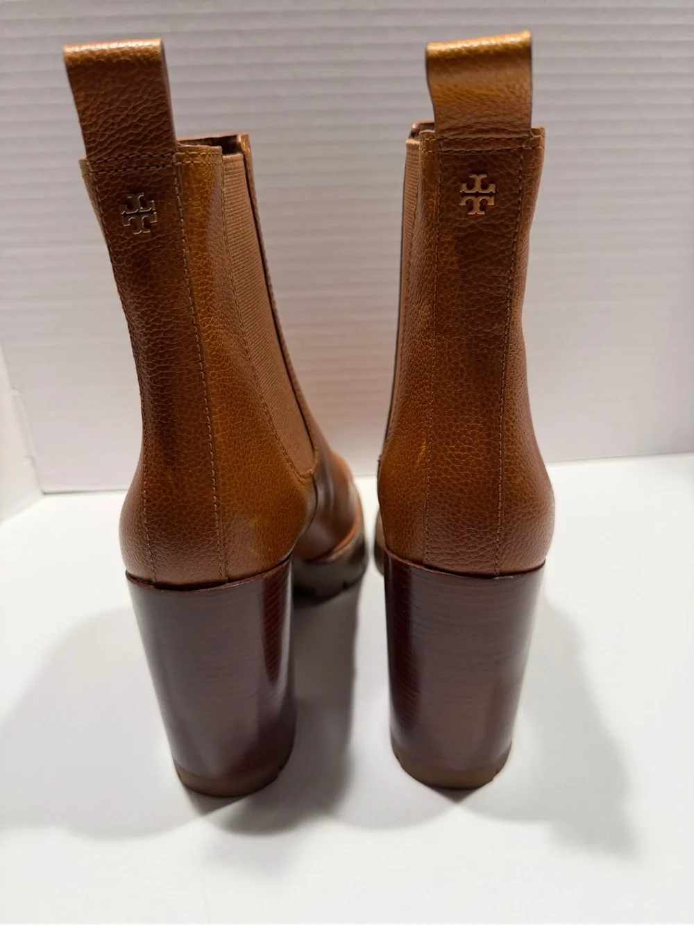 Tory Burch Camel Lug Ankle Boots